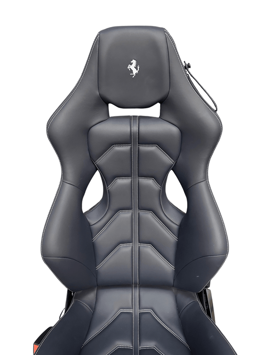 FERRARI 458 488 LH Dark Blue with Silver Stitching Seat - R3VISION