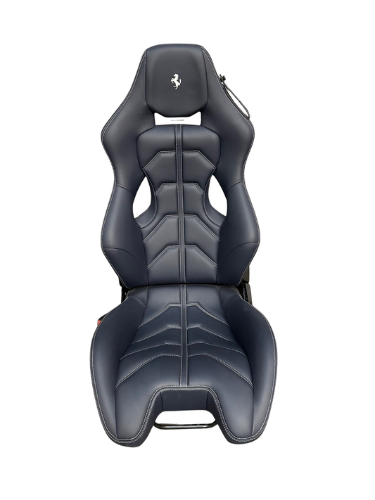 FERRARI 458 488 LH Dark Blue with Silver Stitching Seat