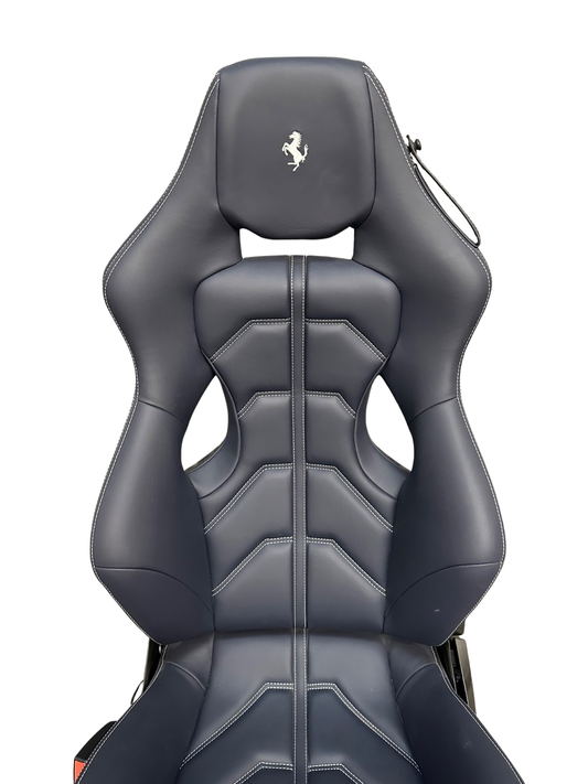 FERRARI 458 488 LH Dark Blue with Silver Stitching Seat