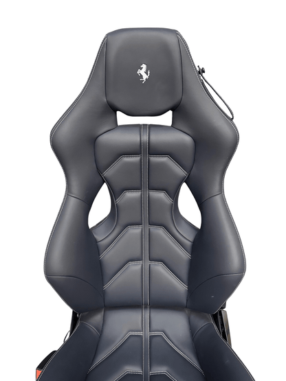 FERRARI 458 488 LH Dark Blue with Silver Stitching Seat - R3VISION